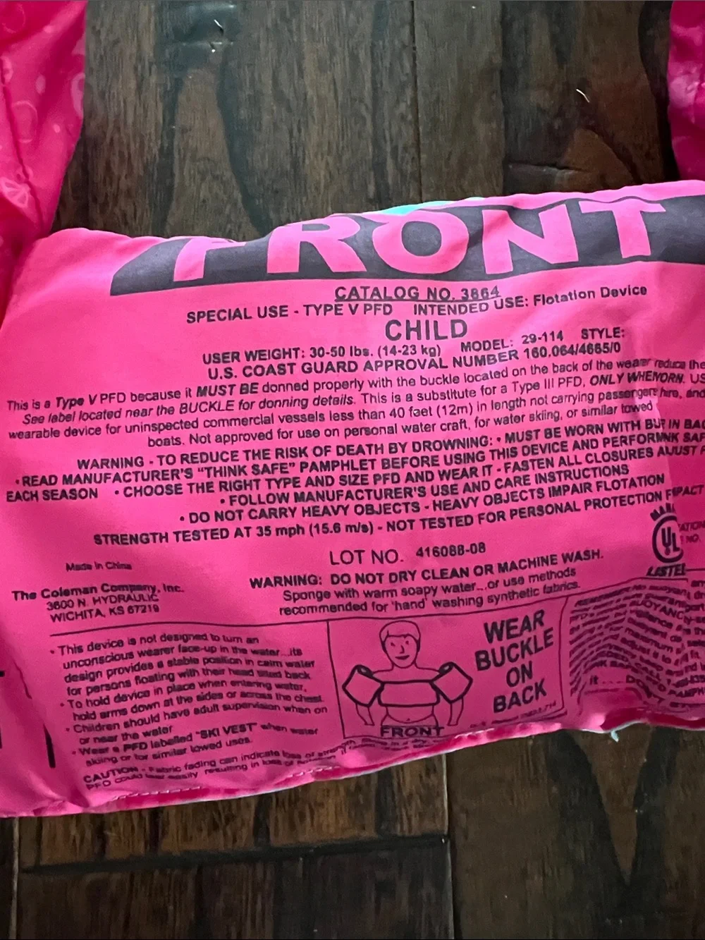 Kids Pink & Blue Seal Float Jacket - Swim Aid for Toddlers